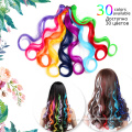 Synthetic Curly Rainbow Colored One Clip Hair Extension